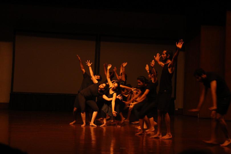 Performance of ‘How to be a fig’
: Photograph of the final performance at the student conference in Bangalore in 2017.
